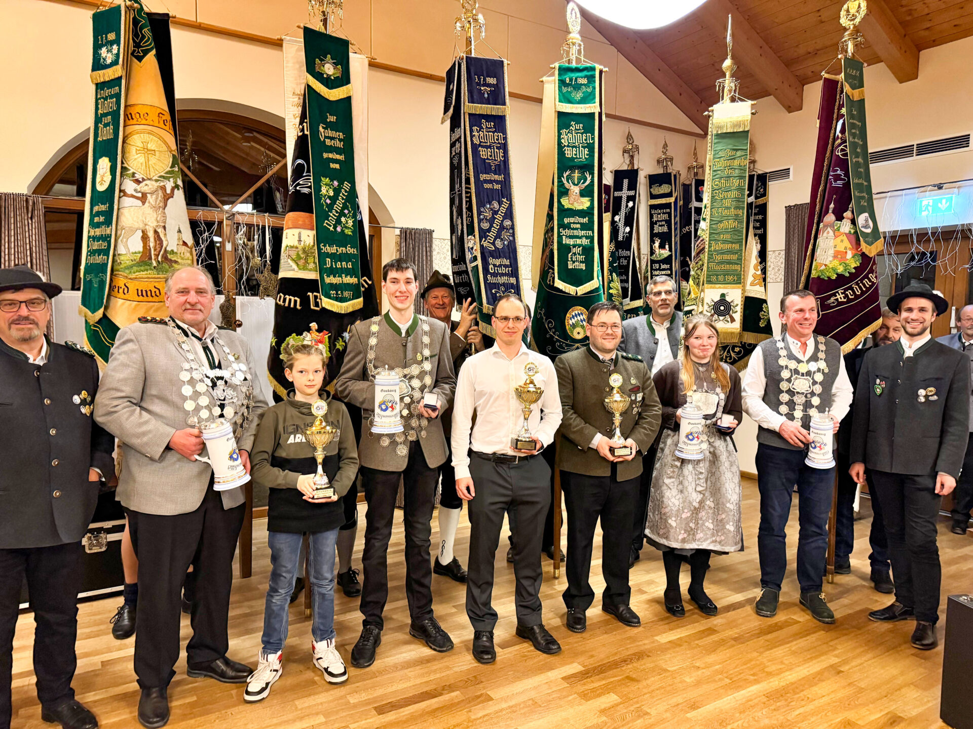 Königsproklamation des Schützengau Erding